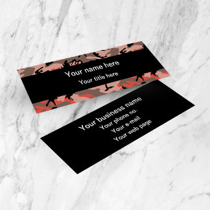 Rote und braune Camouflage, Militär, Armee Mini Visitenkarte