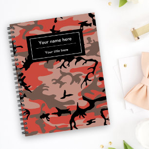 Rote und braune Camouflage, Militär, Armee Notizblock