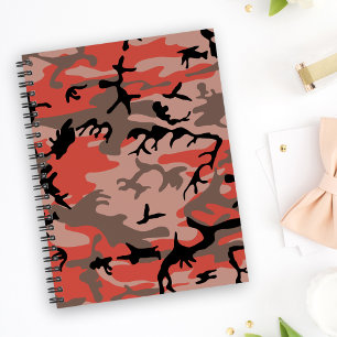 Rote und braune Camouflage, Militär, Armee Notizblock