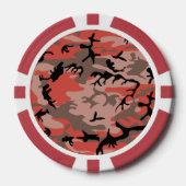 Rote und braune Camouflage, Militär, Armee Pokerchips (Vorderseite)