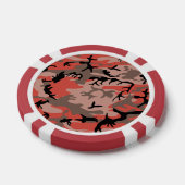 Rote und braune Camouflage, Militär, Armee Pokerchips (Einzeln)
