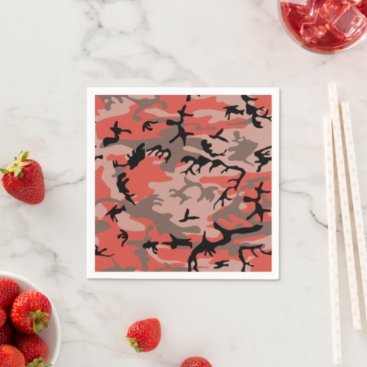 Rote und braune Camouflage, Militär, Armee Serviette (Beispiel)