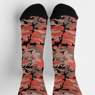 Rote und braune Camouflage, Militär, Armee Socken