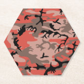 Rote und braune Camouflage, Militär, Armee Untersetzer (Vorderseite)