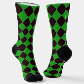 Rote und braune Diamantarmatursocken Socken (Gewinkelt)