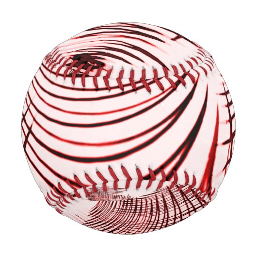 Rote und braune Kurven auf hellem Hintergrund Baseball (Rückseite)