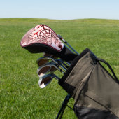 Rote und braune Kurven auf hellem Hintergrund Golf Headcover (In SItu)
