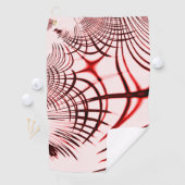 Rote und braune Kurven auf hellem Hintergrund Golfhandtuch (Insitu)