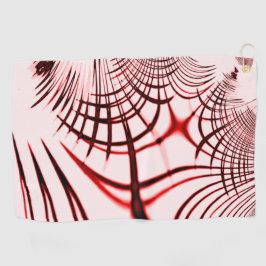 Rote und braune Kurven auf hellem Hintergrund Golfhandtuch