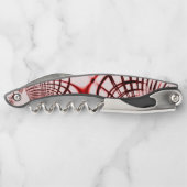 Rote und braune Kurven auf hellem Hintergrund Kellnermesser (Rückseite)