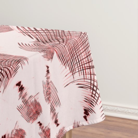 Rote und braune Kurven auf hellem Hintergrund Tischdecke (Beispiel)