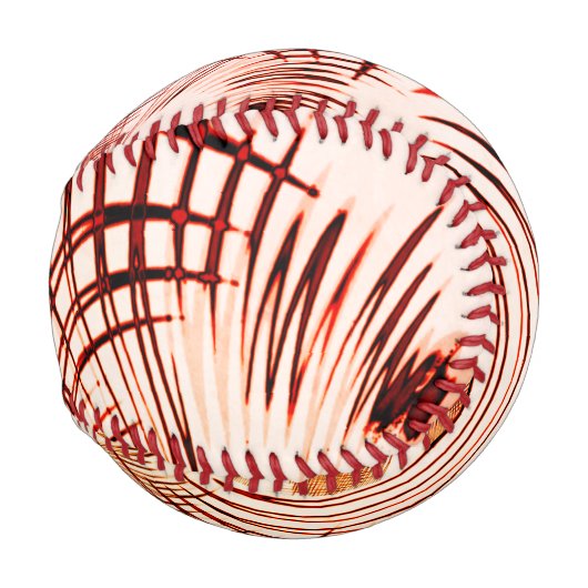 Rote und braune Kurven mit gealterter Wirkung Baseball (Vorne Rechts)