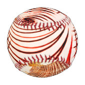 Rote und braune Kurven mit gealterter Wirkung Baseball (Rückseite)