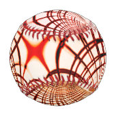 Rote und braune Kurven mit gealterter Wirkung Baseball (Vorderseite)