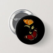Rote und braune Monarchen-Schmetterlinge - detaill Button (Vorne & Hinten)