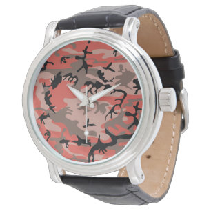 Rote und braune Tarnung, Militär, Armee Armbanduhr