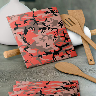 Rote und braune Tarnung, Militär, Armee Fliese