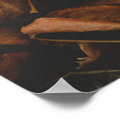 ROTE UND BROWNE BLÄTTER AUF DEM BODEN POSTER (Ecke)