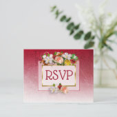 Rote und Burgunder Rose UAWG Postkarten (Stehend Vorderseite)