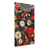 Rote und cremefarbene Mini-Zwischenablage Mini Klemmbrett (Schrägansicht)