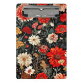 Rote und cremefarbene Mini-Zwischenablage Mini Klemmbrett (Vorderseite)