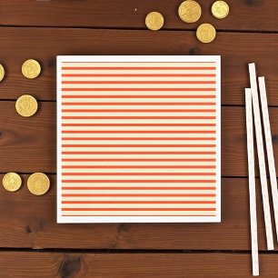 Rote und cremefarbene Streifen Serviette