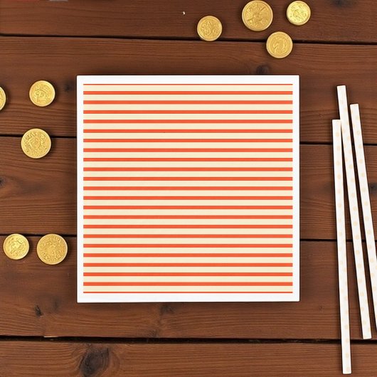 Rote und cremefarbene Streifen Serviette