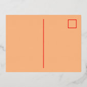 Rote und cremefarbene Tapete Postkarte (Rückseite)