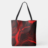 Rote und dunkle Kurven oder Wellen löschen Tasche (Rückseite)