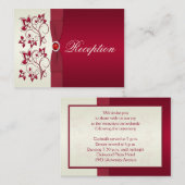 Rote und Elfenbeinflorenkarte Begleitkarte (Vorne/Hinten)