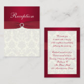 Rote und Elfenbeinschadenkarte Begleitkarte (Vorne/Hinten)