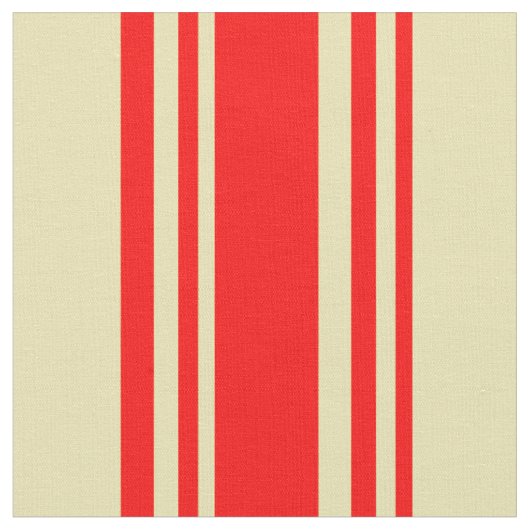Rote und farbige Linien von Tan Stoff (Nahaufnahme)