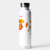 Rote und frisch gefärbte Poppione Wasser Flasche (Links)