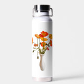 Rote und frisch gefärbte Poppione Wasser Flasche (Rückseite)
