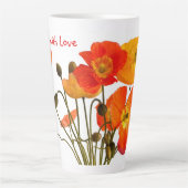 Rote und frisch gefärbte Poppione Wasser Flasche Milchtasse (Vorderseite)