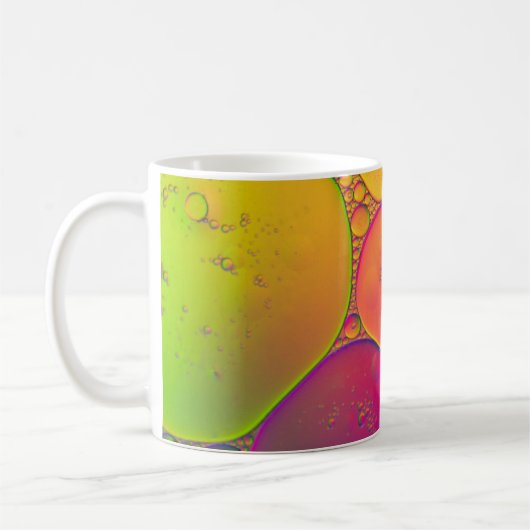Rote und gelbe abgerundete Abbildung Kaffeetasse (Links)