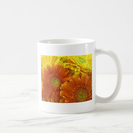 Rote und gelbe afrikanische Gänseblümchen Kaffeetasse (Rechts)