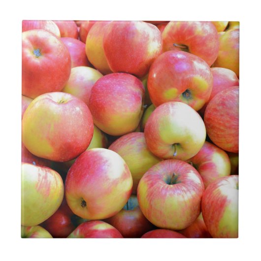 Rote und gelbe Äpfel, frisch Fliese (Vorderseite)