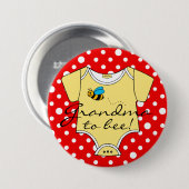 Rote und gelbe Bienen-Großmutter zur Biene Button (Vorne & Hinten)