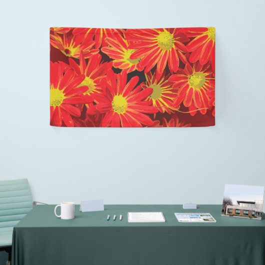 Rote und gelbe Blumen 1 Banner (Messeveranstaltung)