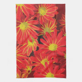 Rote und gelbe Blumen 1 Geschirrtuch (Vertikal)