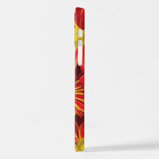 Rote und gelbe Blumen 1 iPhone Hülle (Linke Seite)