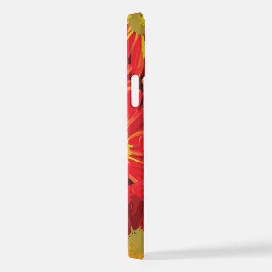 Rote und gelbe Blumen 1 iPhone Hülle (Rechte Seite)