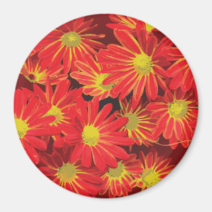 Rote und gelbe Blumen 1 Magnet