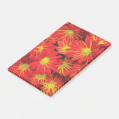 Rote und gelbe Blumen 1 Post-it Klebezettel (angewinkelt)