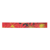 Rote und gelbe Blumen 1 Satinband (Vorderseite)