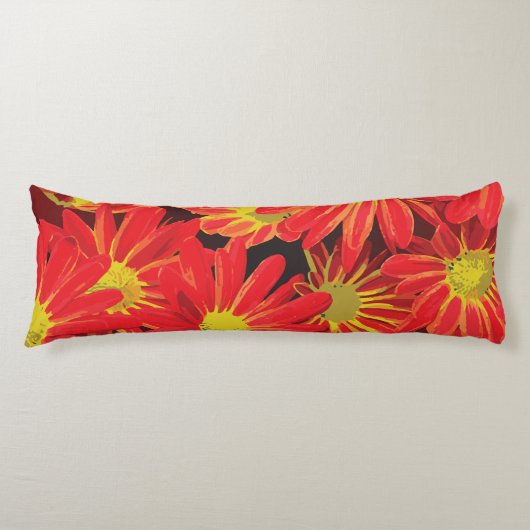 Rote und gelbe Blumen 1 Seitenschläferkissen (Vorderseite)