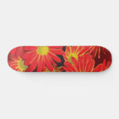 Rote und gelbe Blumen 1 Skateboard (Horizontal)