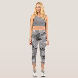 Rote und gelbe Blumen 2 Capri Leggings