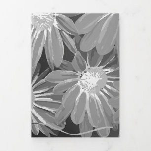 Rote und gelbe Blumen 2 Dreifach Gefaltete Urlaubskarte